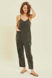 HEYSON Full Size Mineral - Washed Oversized Jumpsuit with Pockets - Happily Ever Atchison Shop Co.