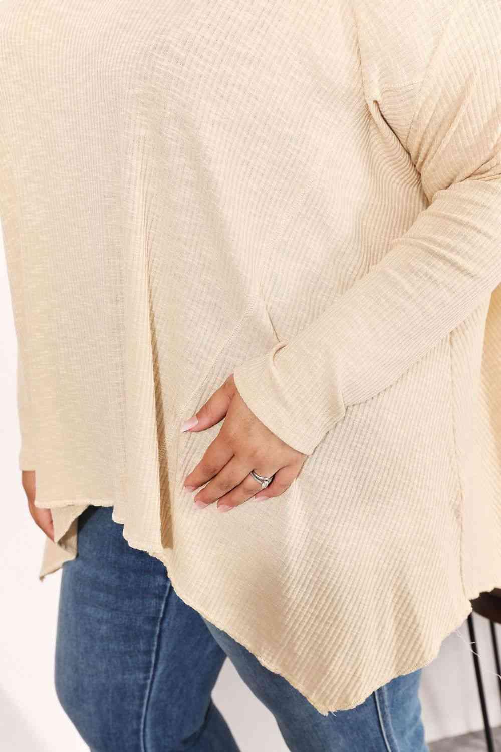 HEYSON Full Size Oversized Super Soft Ribbed Top - Happily Ever Atchison Shop Co.