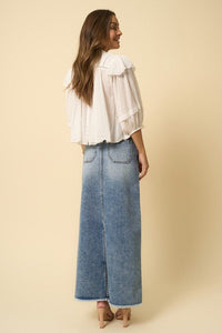 HIGH RISE FLARED MAXI SKIRT - Happily Ever Atchison Shop Co.