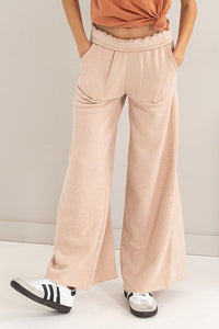 High Rise Wide Leg Drawstring Pants - Happily Ever Atchison Shop Co.