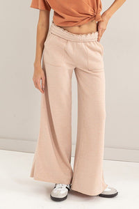 High Rise Wide Leg Drawstring Pants - Happily Ever Atchison Shop Co.