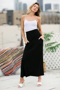 High Waist Jersey Skirt with Side Pockets - Happily Ever Atchison Shop Co.