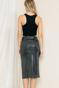 High Waist Sequin Skirt - Happily Ever Atchison Shop Co.