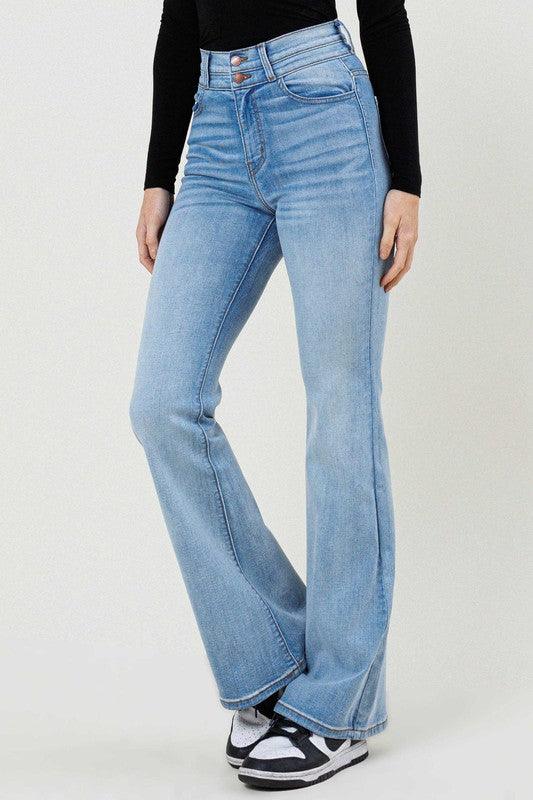 High - Waisted Flare Jeans - Happily Ever Atchison Shop Co.
