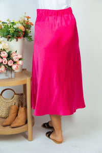 High Waisted Solid Woven Skirt - Happily Ever Atchison Shop Co.