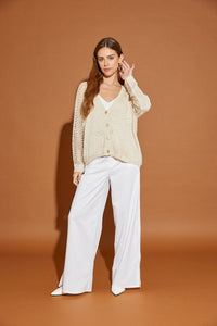 Hollow Detail Cardigan Sweater - Happily Ever Atchison Shop Co.