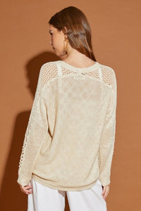 Hollow Detail Cardigan Sweater - Happily Ever Atchison Shop Co.