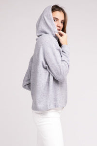 Hooded Brushed Melange Hacci Sweater - Happily Ever Atchison Shop Co.