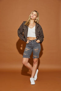 Hoodie Denim Jacket - Happily Ever Atchison Shop Co.