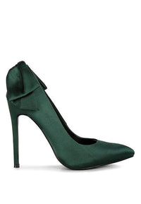 HORNET Green Satin Stiletto Pump Sandals - Happily Ever Atchison Shop Co.