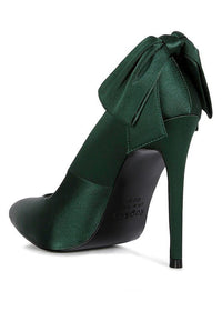 HORNET Green Satin Stiletto Pump Sandals - Happily Ever Atchison Shop Co.