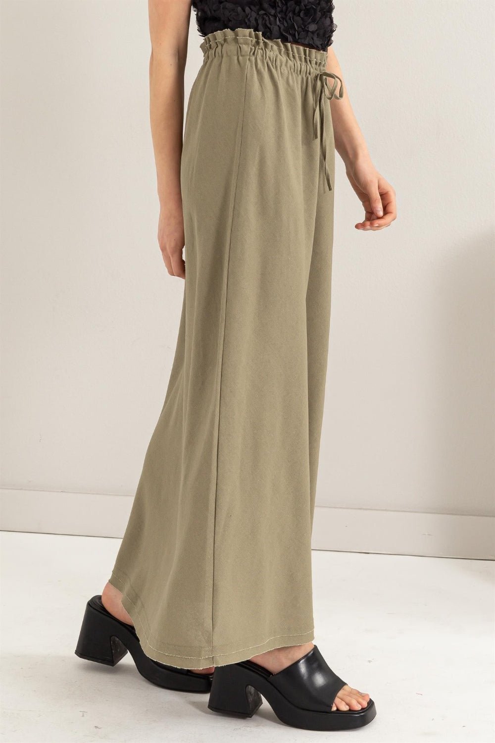 HYFVE Drawstring Washed Linen Maxi Skirt - Happily Ever Atchison Shop Co.