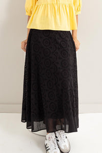 HYFVE Eyelet High - Waist Midi Skirt - Happily Ever Atchison Shop Co.