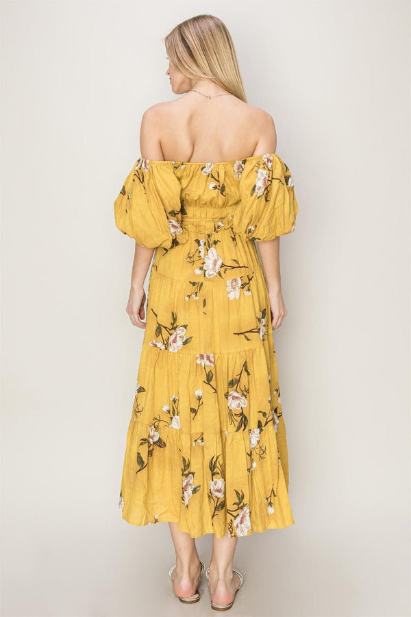 HYFVE Floral Puff Sleeve Tiered Dress - Happily Ever Atchison Shop Co.