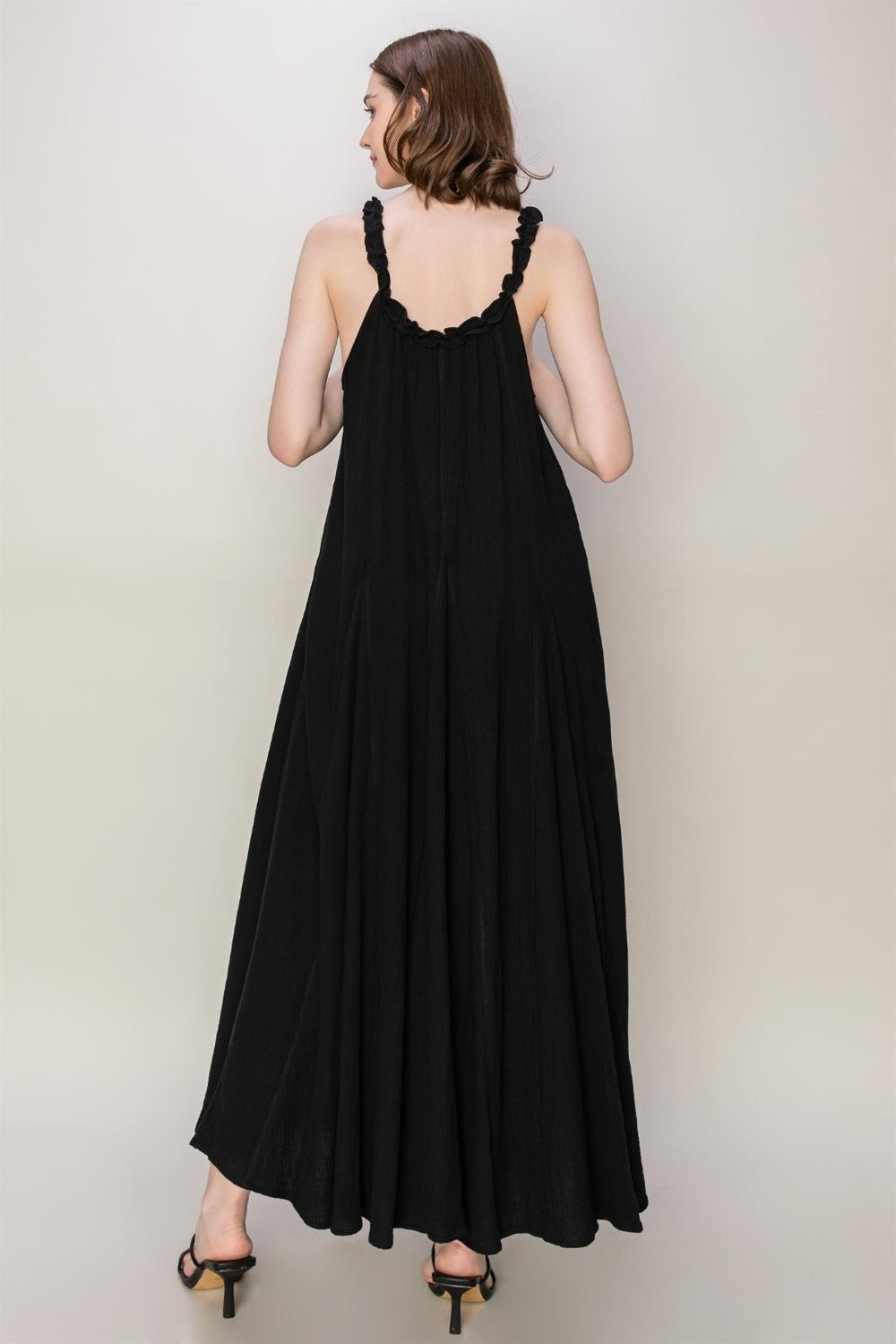 HYFVE Frill Sleeveless A - Line Maxi Dress - Happily Ever Atchison Shop Co.