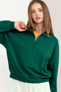 HYFVE Half Zip Drop Shoulder Sweatshirt - Happily Ever Atchison Shop Co.