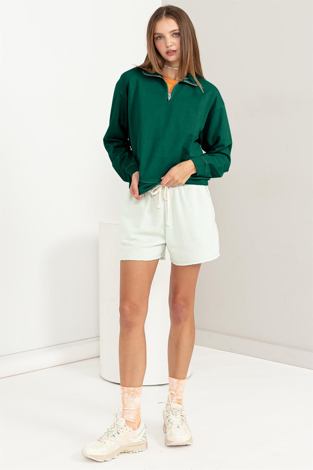 HYFVE Half Zip Drop Shoulder Sweatshirt - Happily Ever Atchison Shop Co.