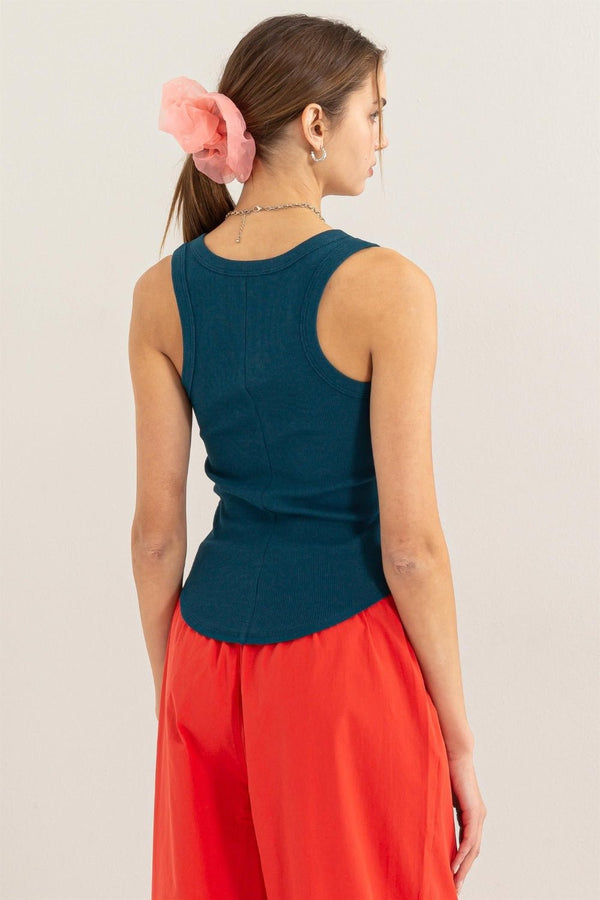 HYFVE Ribbed Scoop Neck Racerback Tank - Happily Ever Atchison Shop Co.