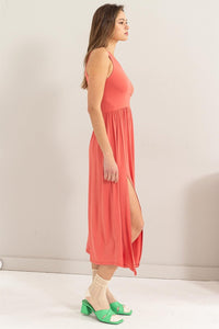 HYFVE Sleeveless Slit Midi Dress - Happily Ever Atchison Shop Co.