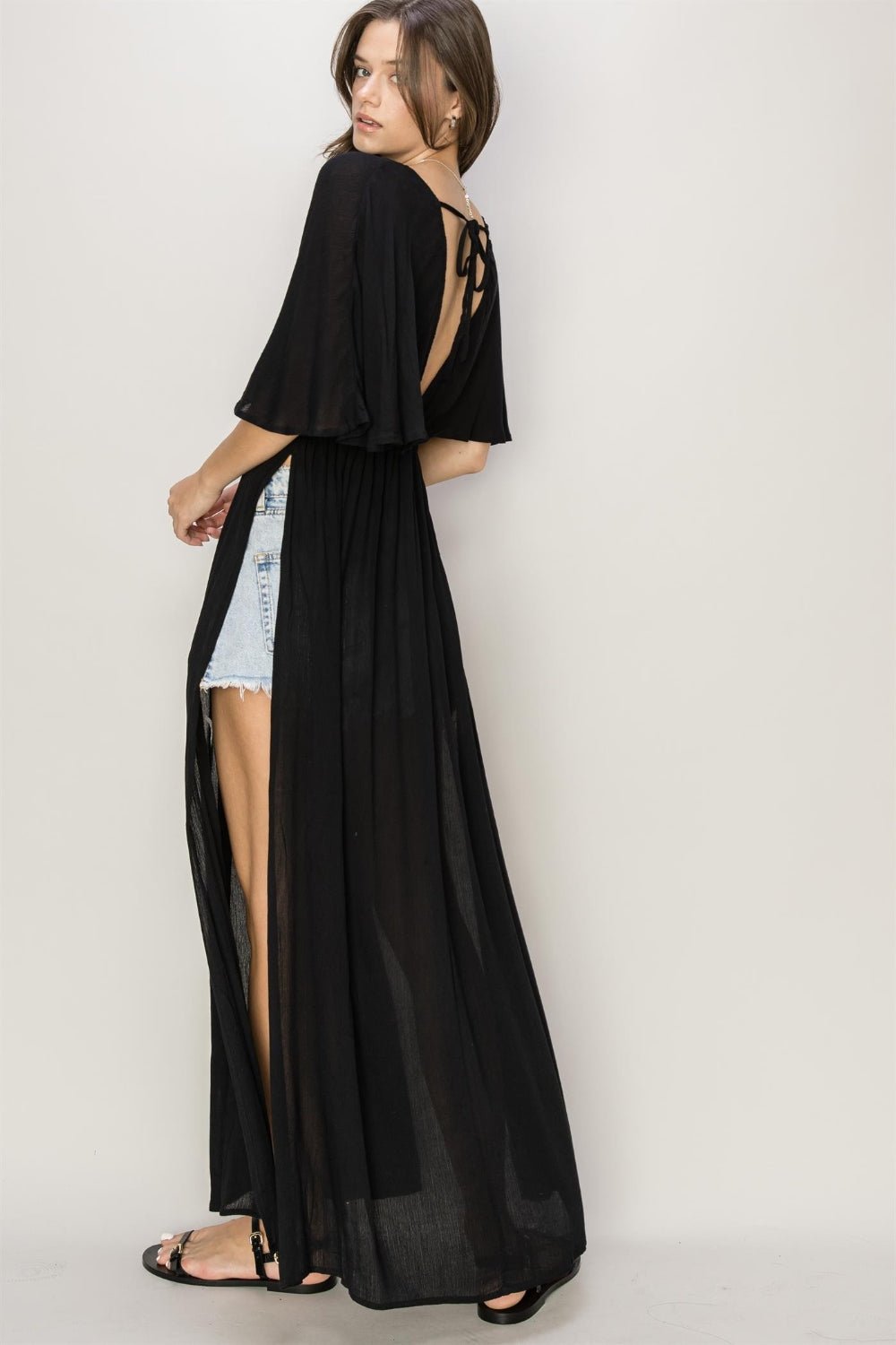 HYFVE Tie Back Maxi Split Cover Up Dress - Happily Ever Atchison Shop Co.