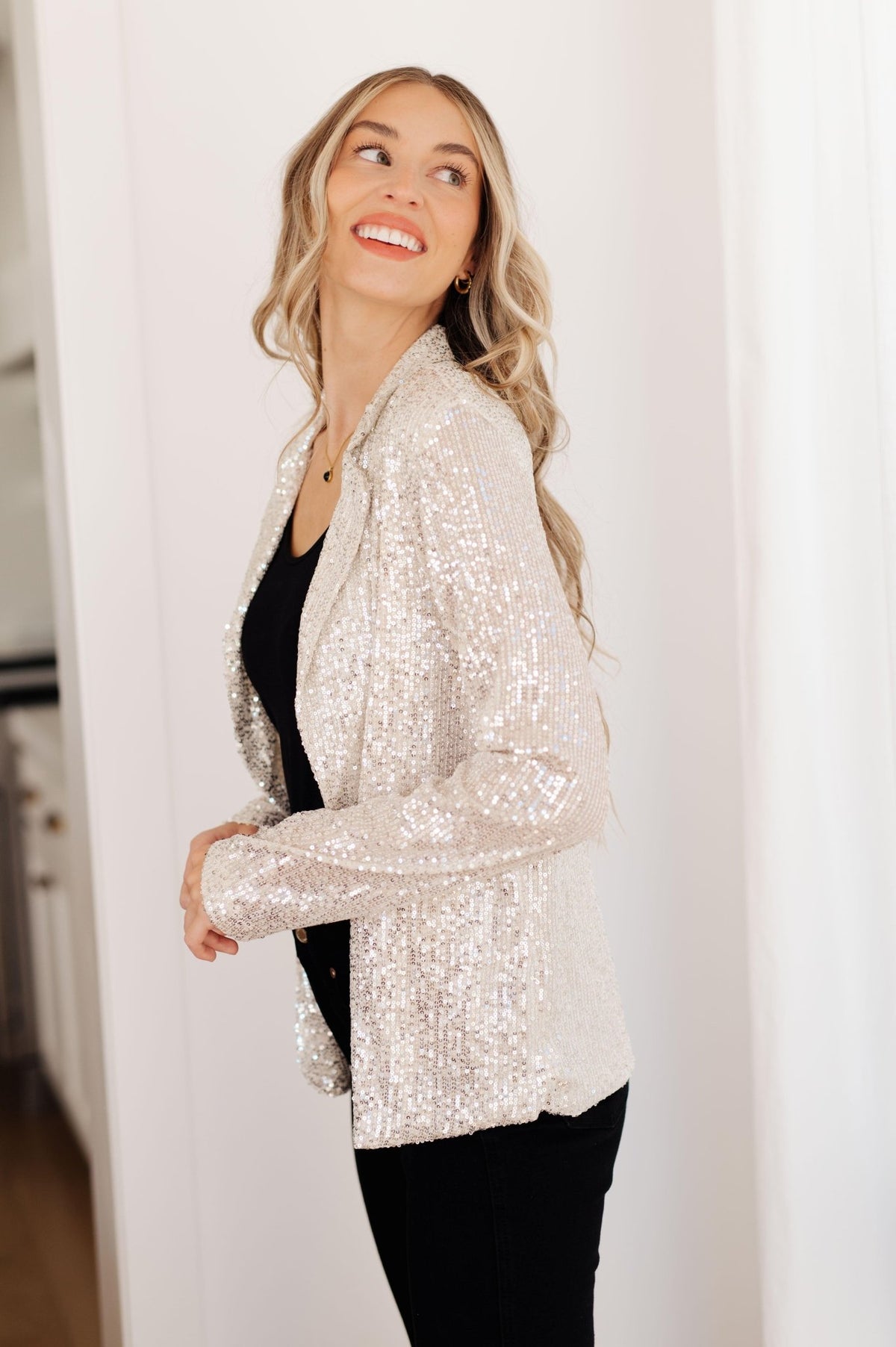 I Know You're Busy Sequin Blazer - Happily Ever Atchison Shop Co.