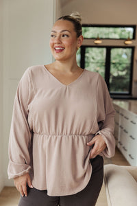 Imagine It All V - Neck Peplum Top - Happily Ever Atchison Shop Co.