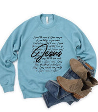 In Jesus Name Crewneck Sweatshirt - Happily Ever Atchison Shop Co.