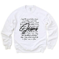 In Jesus Name Crewneck Sweatshirt - Happily Ever Atchison Shop Co.