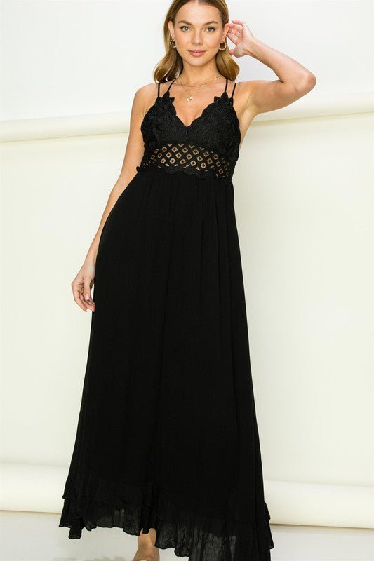 In Love Bustier Lace Maxi Dress - Happily Ever Atchison Shop Co.