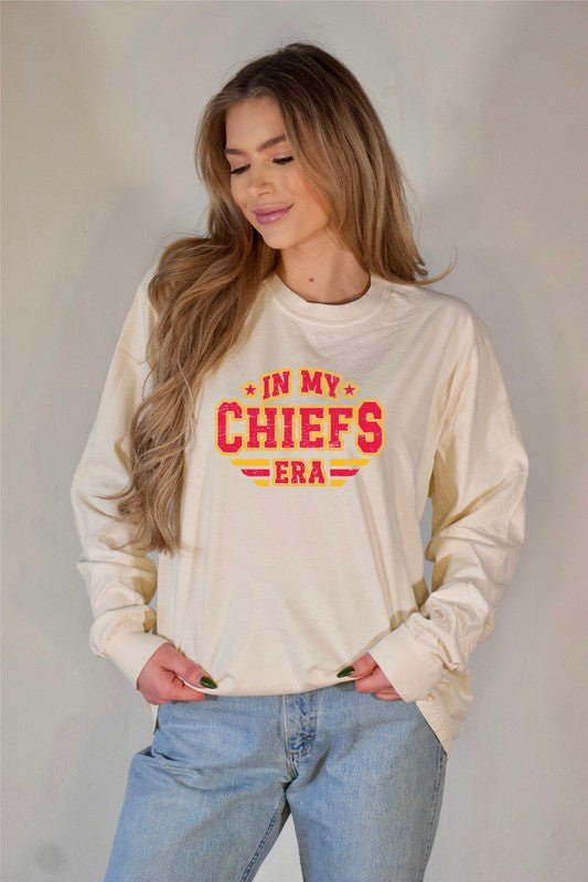 In My Chiefs Era Graphic Long Sleeve Tee - Happily Ever Atchison Shop Co.