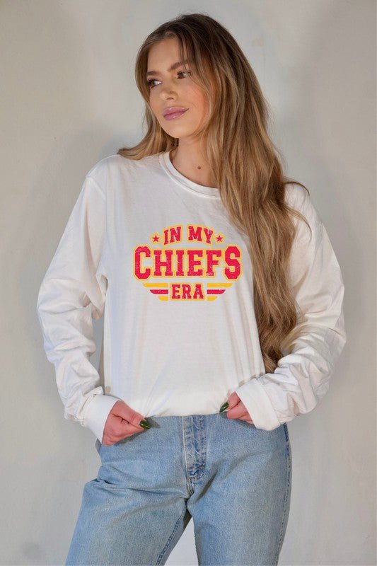 In My Chiefs Era Graphic Long Sleeve Tee - Happily Ever Atchison Shop Co.