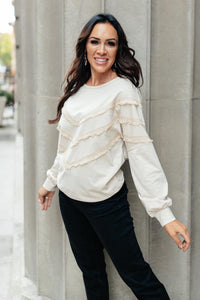 Into The Fringe Top in Beige - Happily Ever Atchison Shop Co.