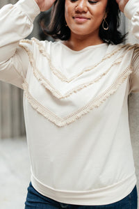 Into The Fringe Top in Beige - Happily Ever Atchison Shop Co.