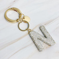 It Girl Glam Initial Key Chain - Crystal Clear - Happily Ever Atchison Shop Co.