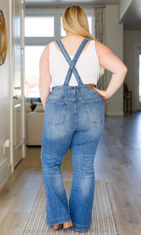 Izzy Control Top Retro Flare Overalls - Happily Ever Atchison Shop Co.