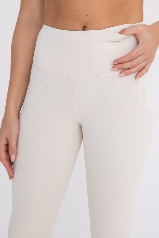 Jacquard Ribbed High - Waisted Leggings - Happily Ever Atchison Shop Co.