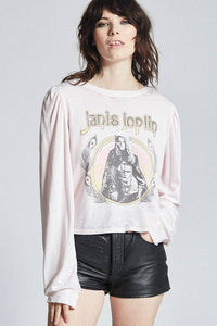 Janis Joplin Puff Long Sleeve Tee - Happily Ever Atchison Shop Co.