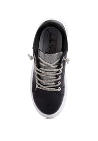 Jaxen Rhinestones Lace Up Sneakers - Happily Ever Atchison Shop Co.