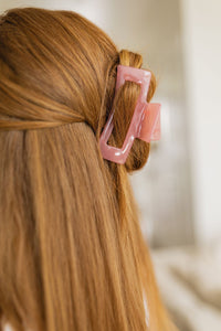 Jelly Rectangle Claw Clip in Watermelon - Happily Ever Atchison Shop Co.