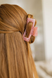 Jelly Rectangle Claw Clip in Watermelon - Happily Ever Atchison Shop Co.