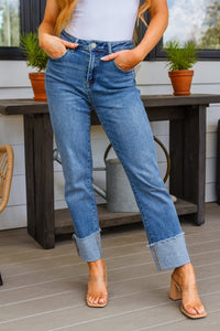 Jones High Rise Cuffed Straight Jeans - Happily Ever Atchison Shop Co.