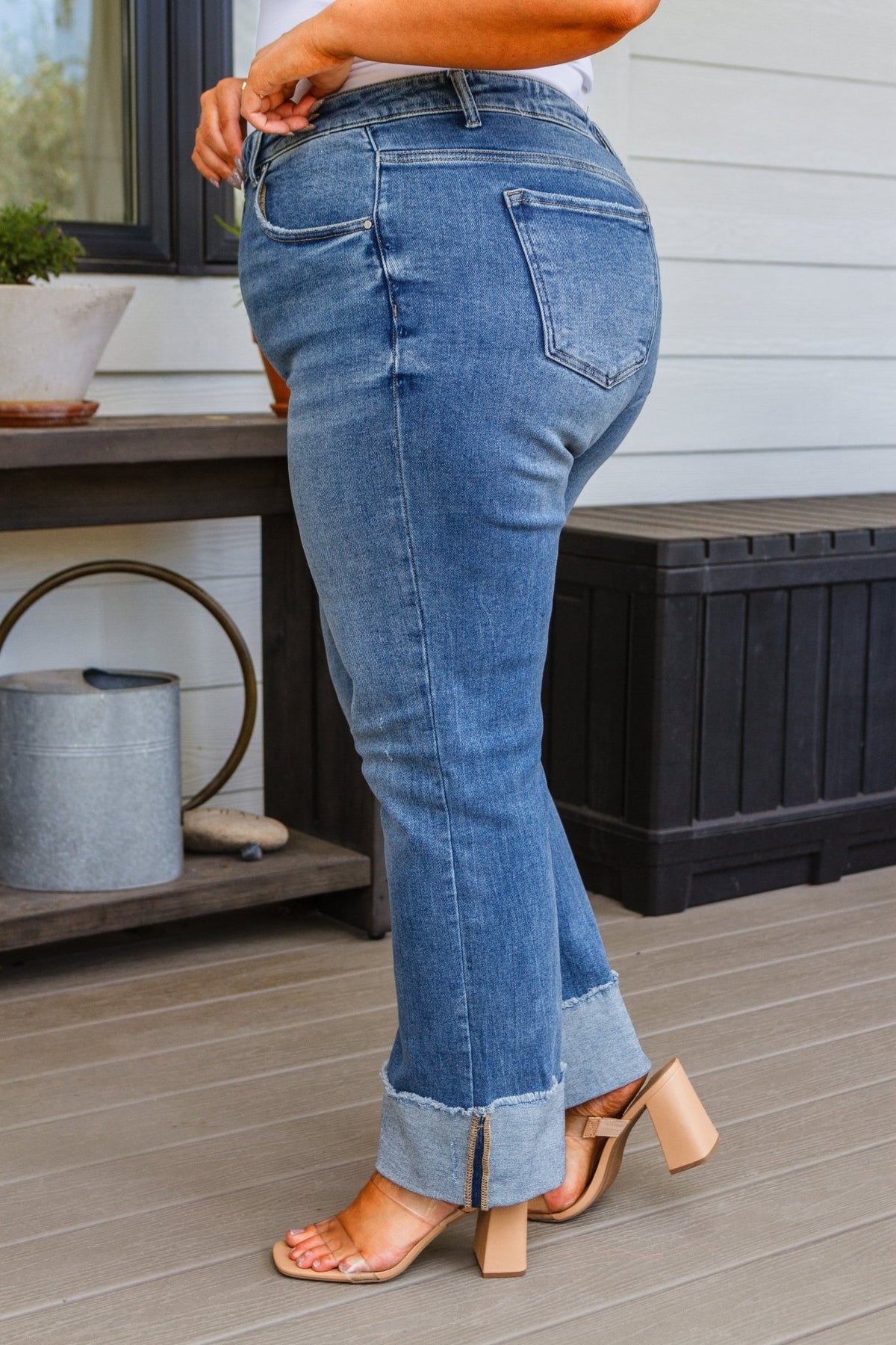Jones High Rise Cuffed Straight Jeans - Happily Ever Atchison Shop Co.