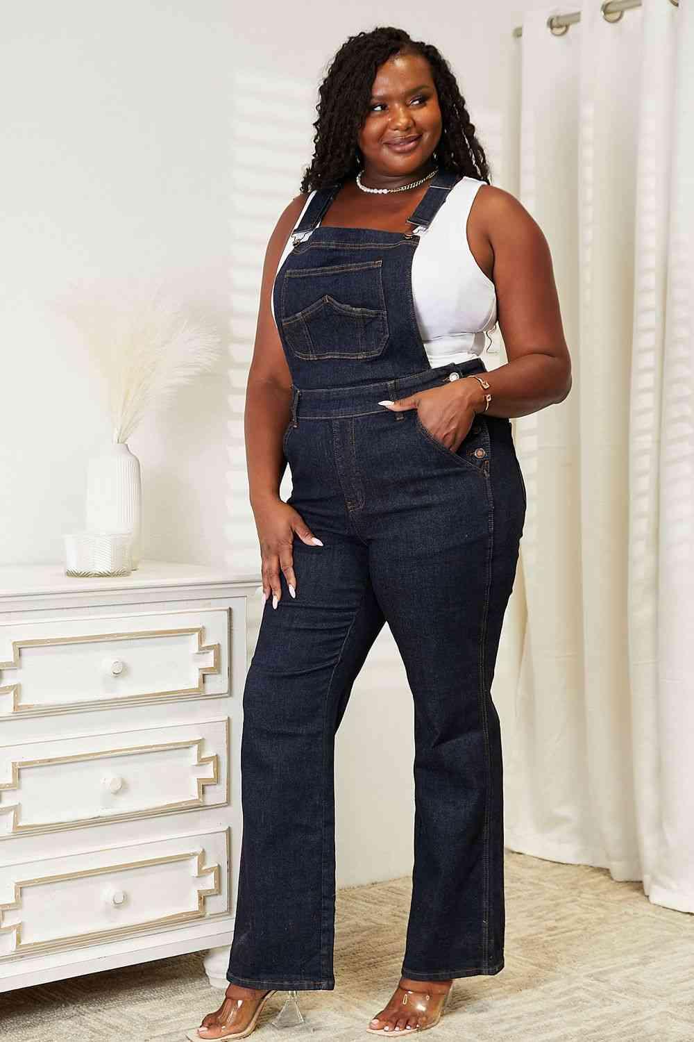 Judy Blue Full Size High Waist Classic Denim Overalls - Happily Ever Atchison Shop Co.