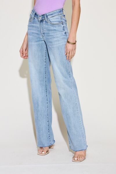 Judy Blue Full Size V Front Waistband Straight Jeans - Happily Ever Atchison Shop Co.