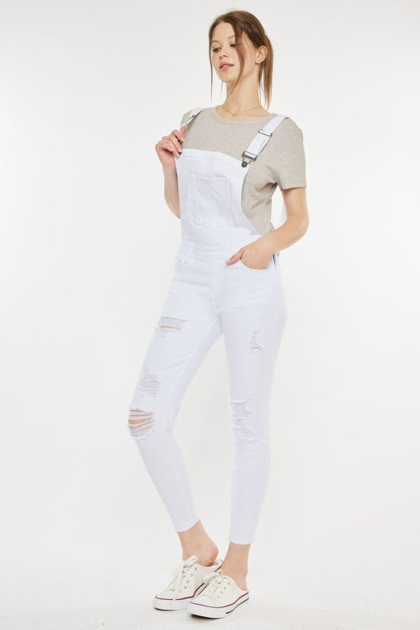 Kancan Distressed Skinny Denim Overalls - Happily Ever Atchison Shop Co.