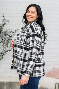 Kate Plaid Jacket in Black & White - Happily Ever Atchison Shop Co.