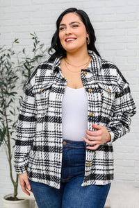 Kate Plaid Jacket in Black & White - Happily Ever Atchison Shop Co.