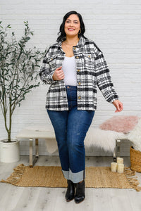 Kate Plaid Jacket in Black & White - Happily Ever Atchison Shop Co.
