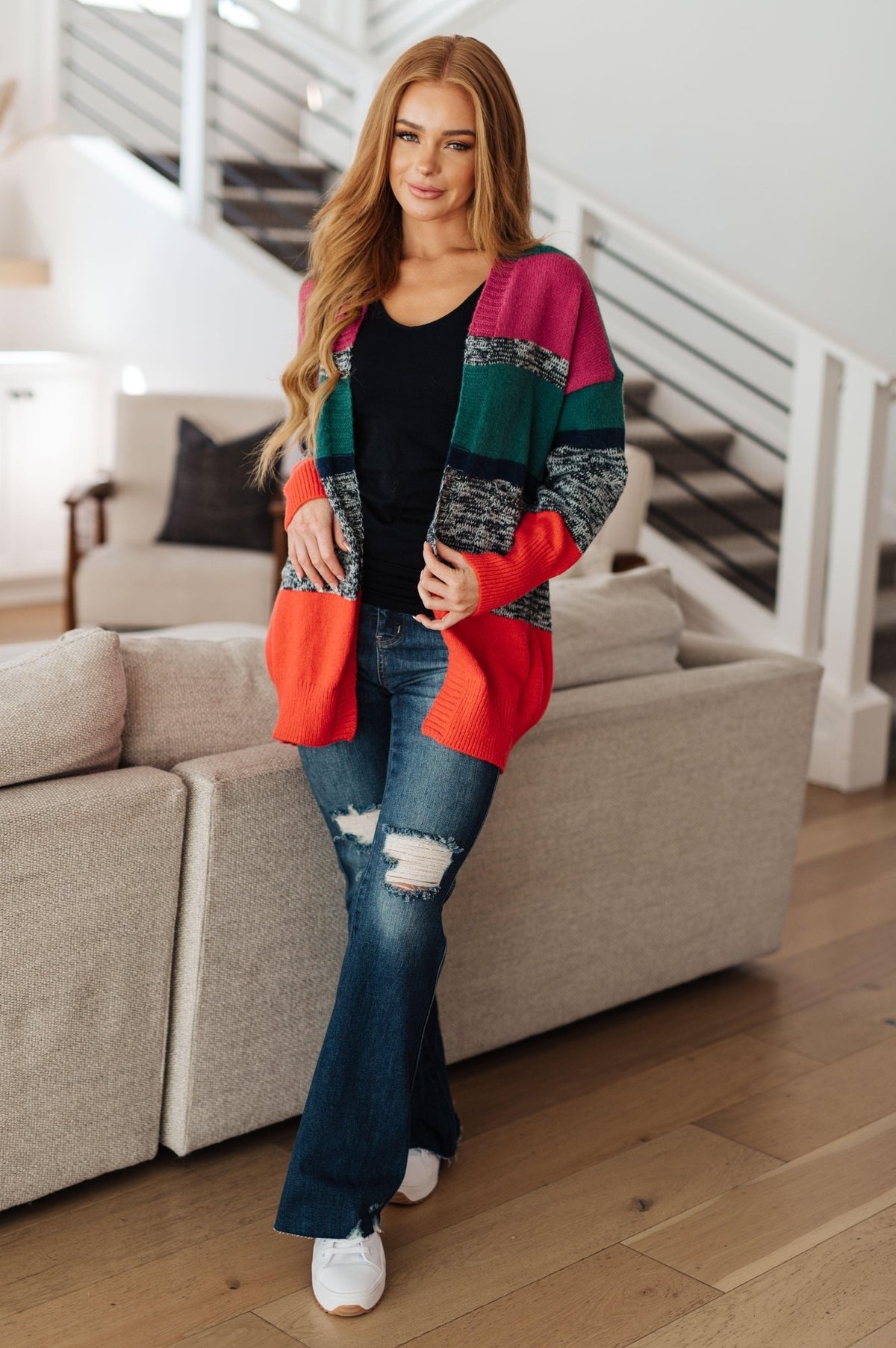 Keep it Cozy Striped Cardigan - Happily Ever Atchison Shop Co.