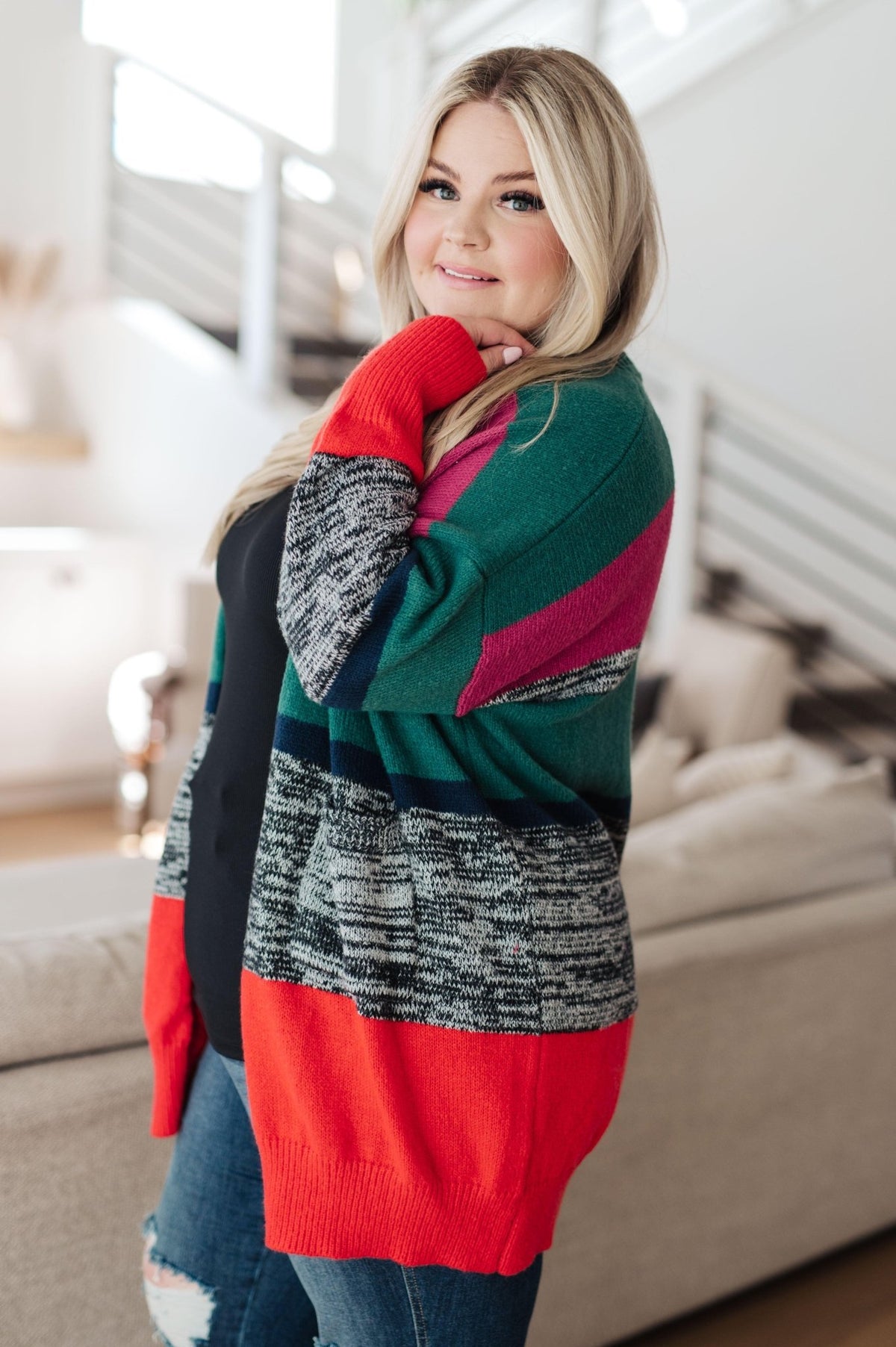 Keep it Cozy Striped Cardigan - Happily Ever Atchison Shop Co.